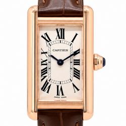Cartier Tank Americaine Small Size W2607456 18K Rose Gold Watch